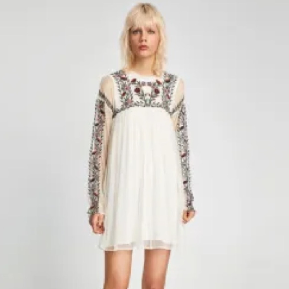 Zara‎ Embossed Mini Dress XS